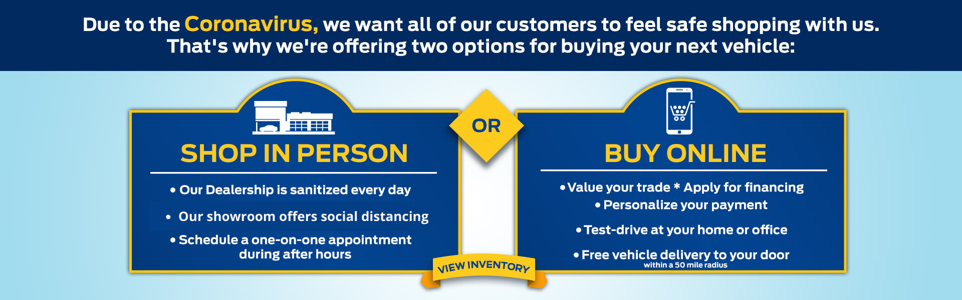 Shop in Person / Buy Online